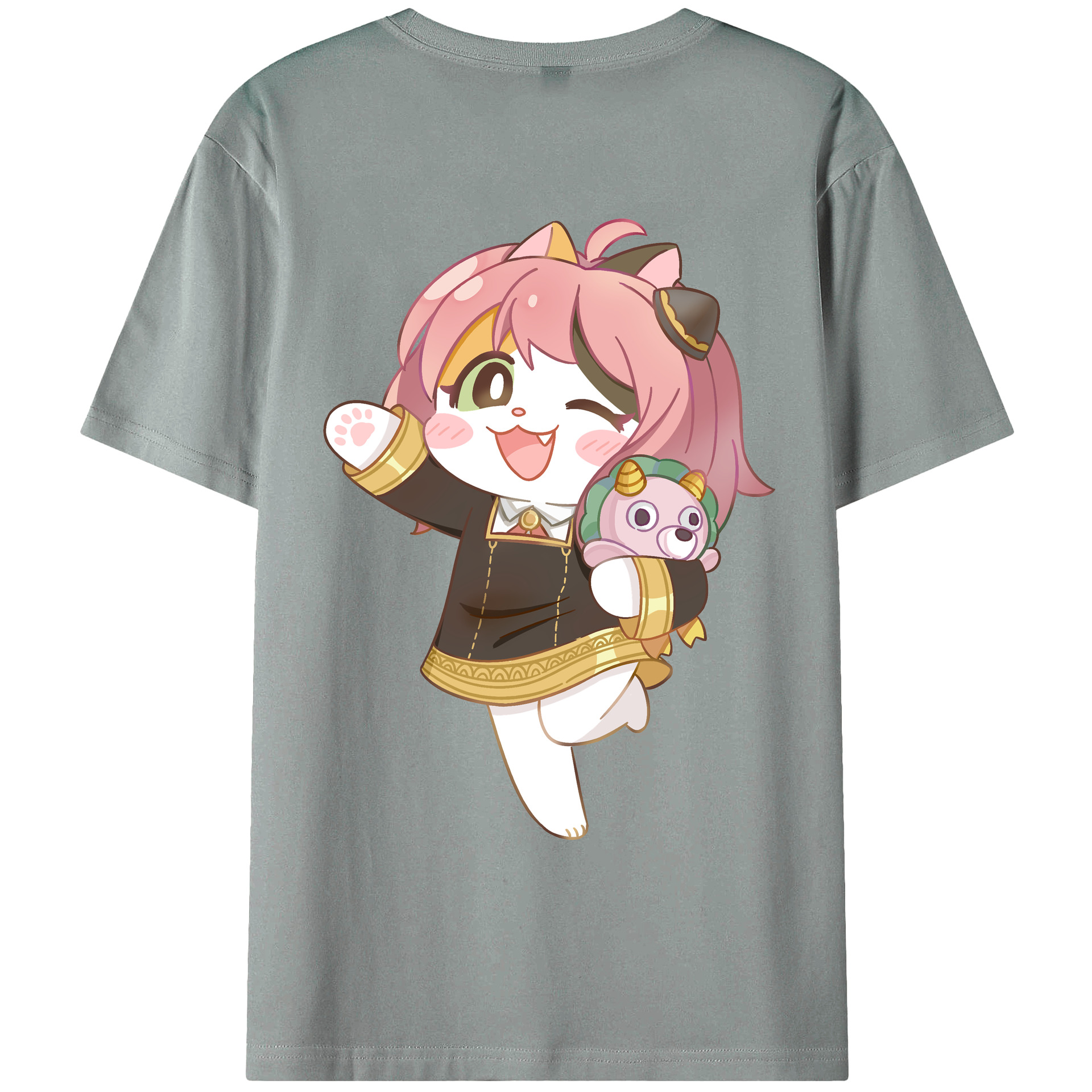 （画像用） SPY×FAMILY间谍家家酒 綿100％ メンズ半袖Tシャツ（バックプリント） 通気性